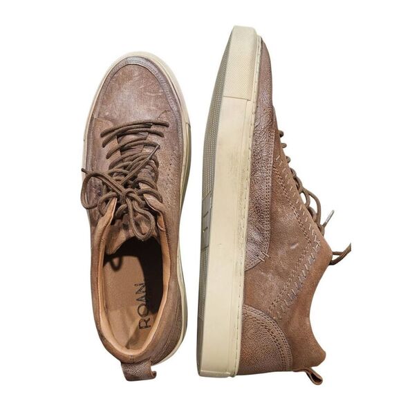 Roan Bed Stu Sneakers Men's 11 Brown Anduril Low Top Leather Distressed Lace Up - Picture 6 of 8
